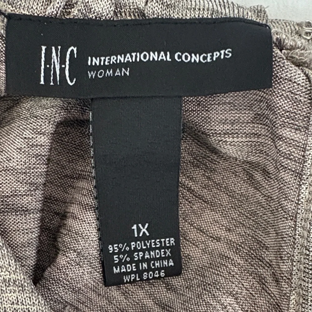 INC International Concepts Sleeveless Gold, Tan & Brown Heathered Women's Top